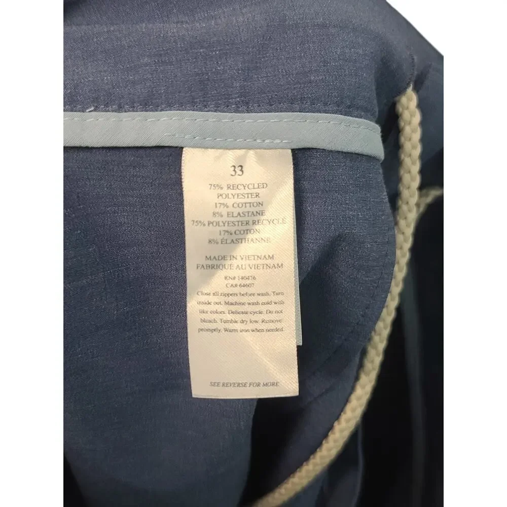 Faherty All Day Shorts Heathered BLue Men's Size 33 MBC0103